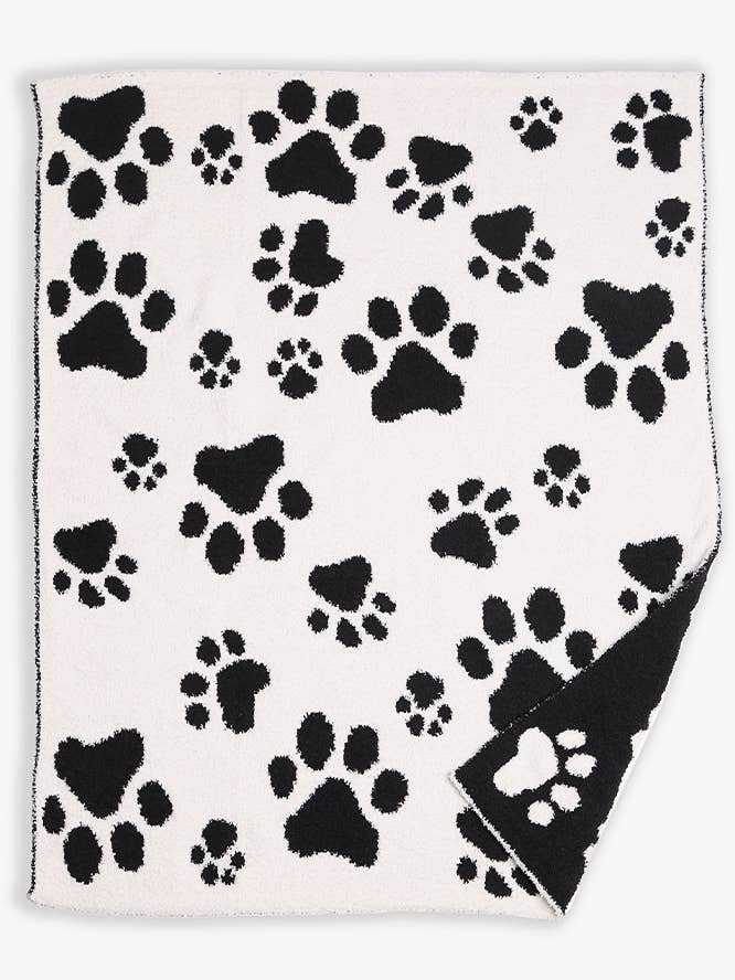 Children's Paw Print Throw Blanket for wholesale by Hana