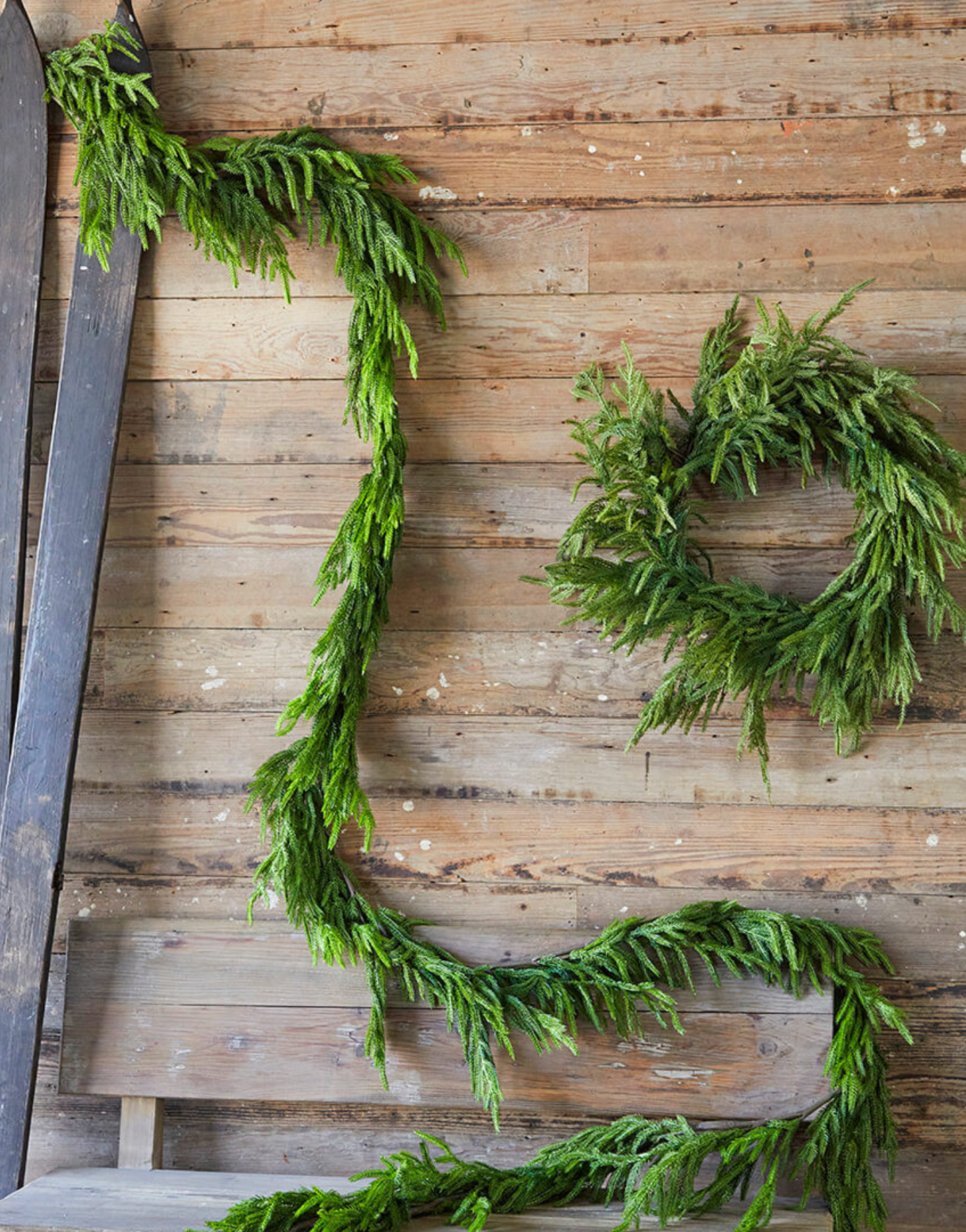 Elan Bazaar – wholesale Artificial Christmas tree – 192"  Real Touch Norfolk Pine Natural Touch Pine Garland 1