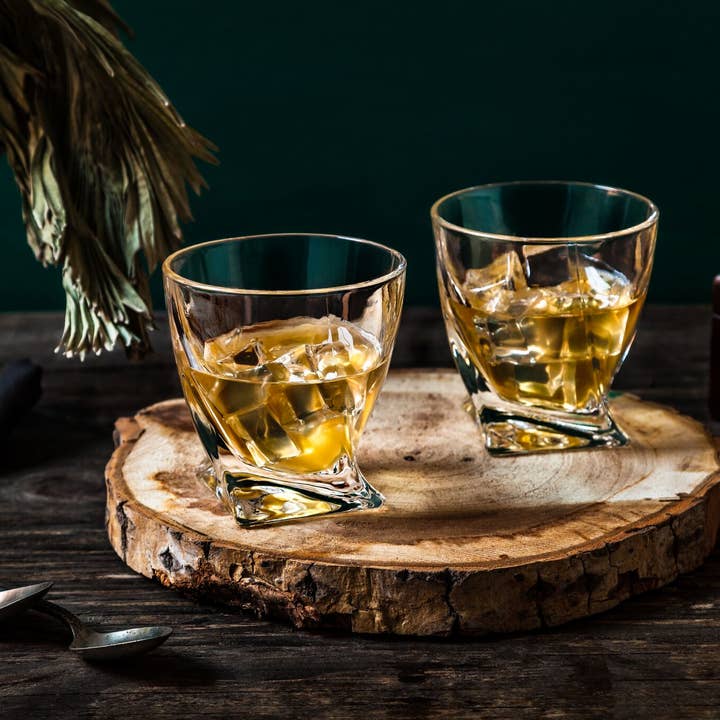 JoyJolt - Wholesale Cocktail/Liquor Glass - Atlas Crystal Whiskey Glasses, Set of 23