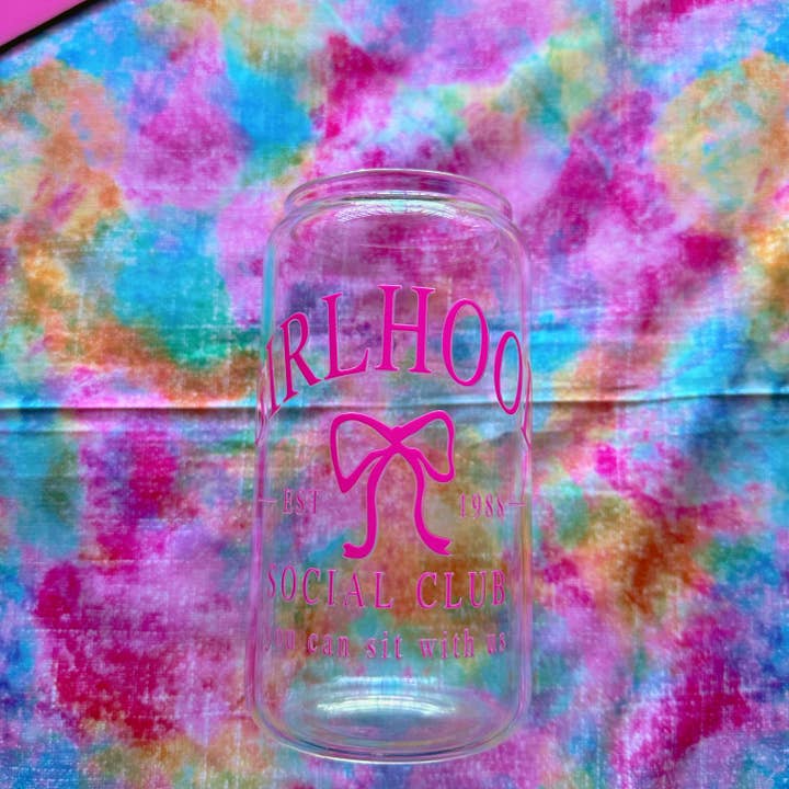 Crafting by Mayra - Vente Verre/tasse - Canette en verre à coquette Girlhood Social Club1