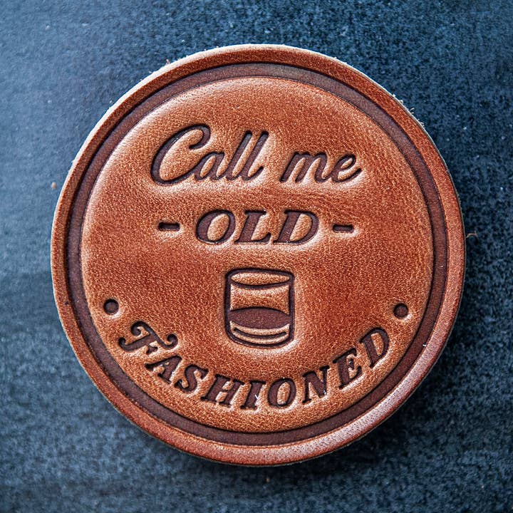Call Me Old Fashioned Leather Magnet Circle Style for wholesale by Sugarhouse Leather