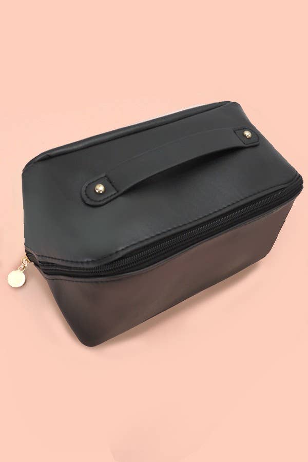 JOSSLYN by wall to wall - Wholesale Makeup/Cosmetic Bag - FAUX LEATHER OPEN FLAT COSMETIC BAGS | 40P5330