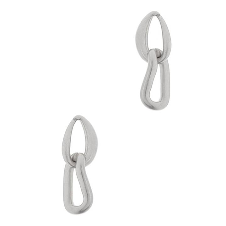 Fashion City - Wholesale Dangle Earrings - Irregular Linked Chain Post Earrings