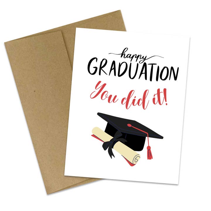 Happy Graduation You Did It greeting card, Graduate for wholesale by Butterflies + Halos