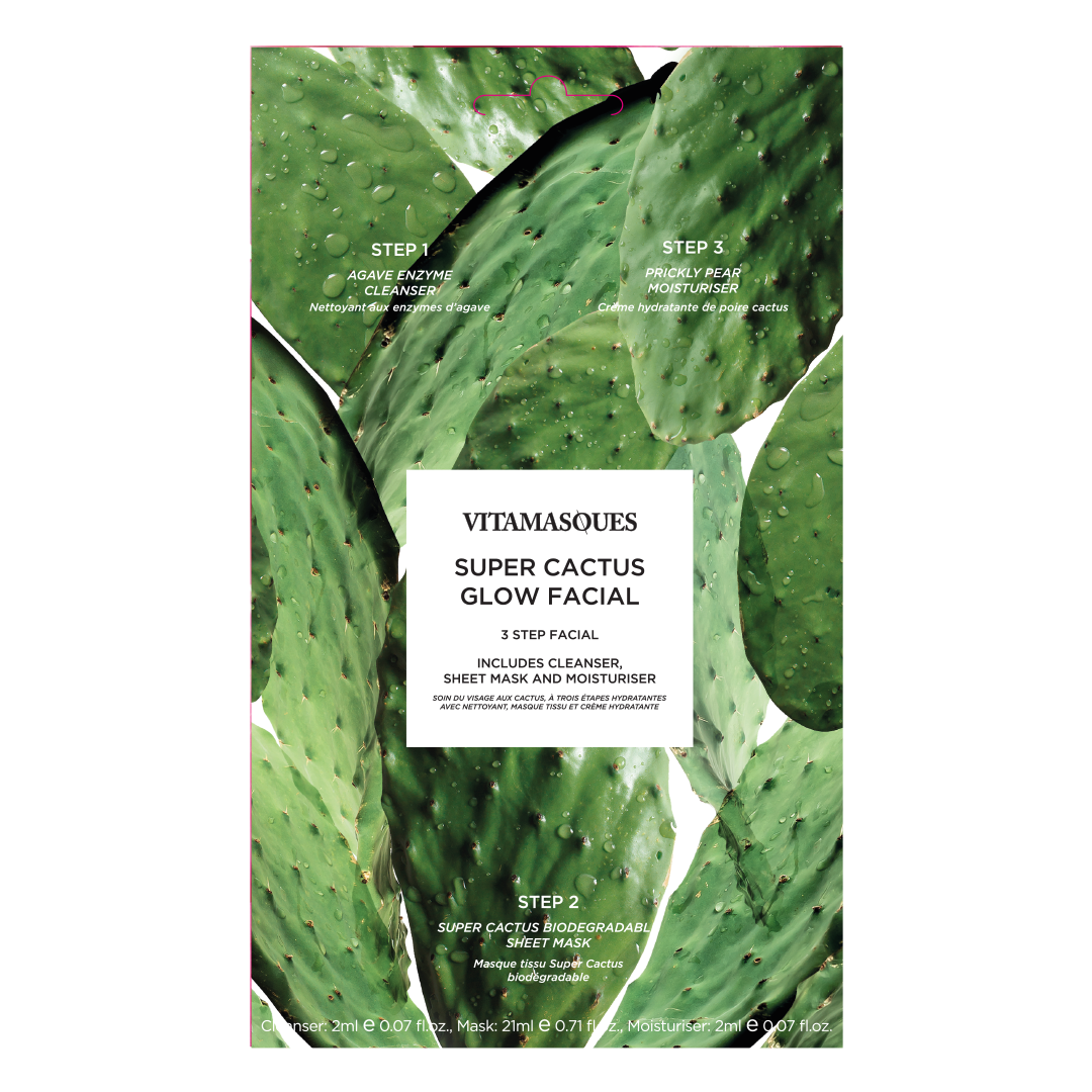 Vitamasques US - Wholesale Skincare Face Mask - Super Cactus 3 Step Facial 🌵1