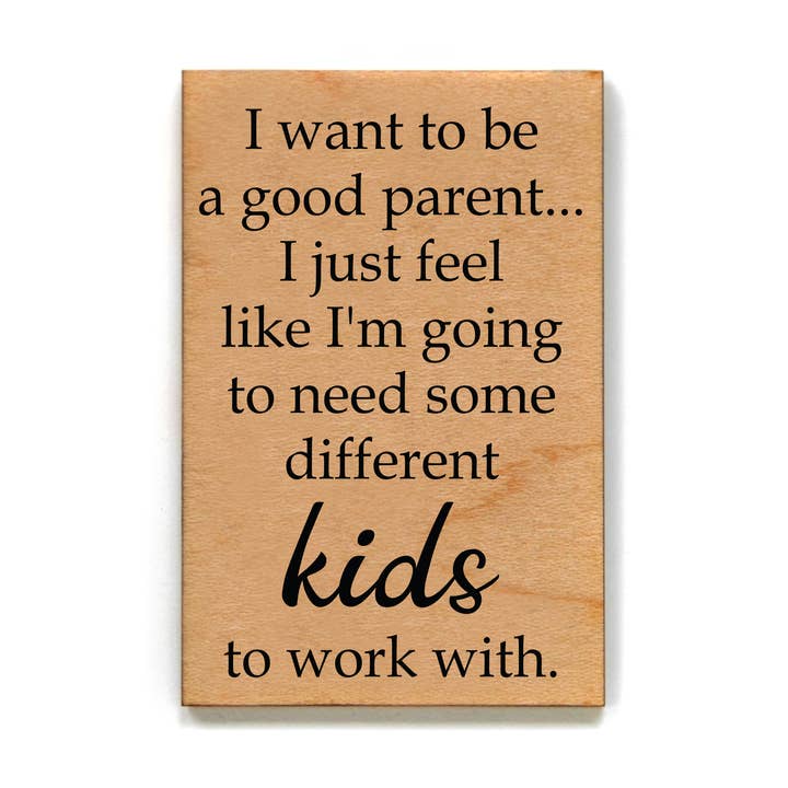 Driftless Studios - Vente Aimants - Aimant - Je veux être un bon parent... - XM0250