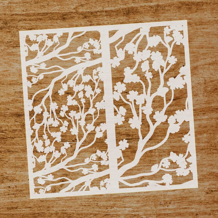 Sakura Stencil for wholesale by Evyre Scrapbooking