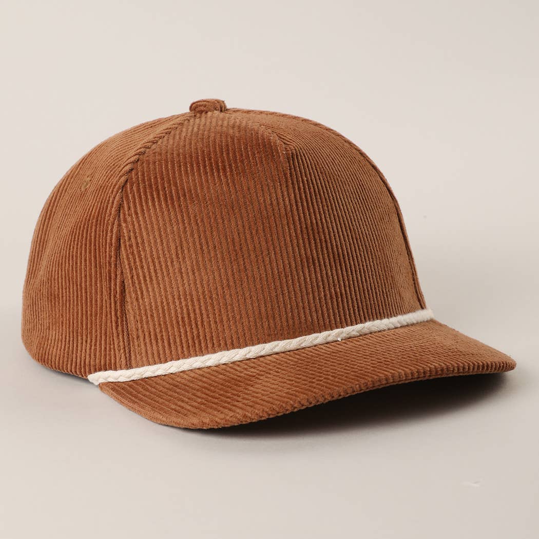 Fashion City – Engroshandel Trucker hat - Dame – Enfarvet fløjl 5-panel snor trucker kasket8