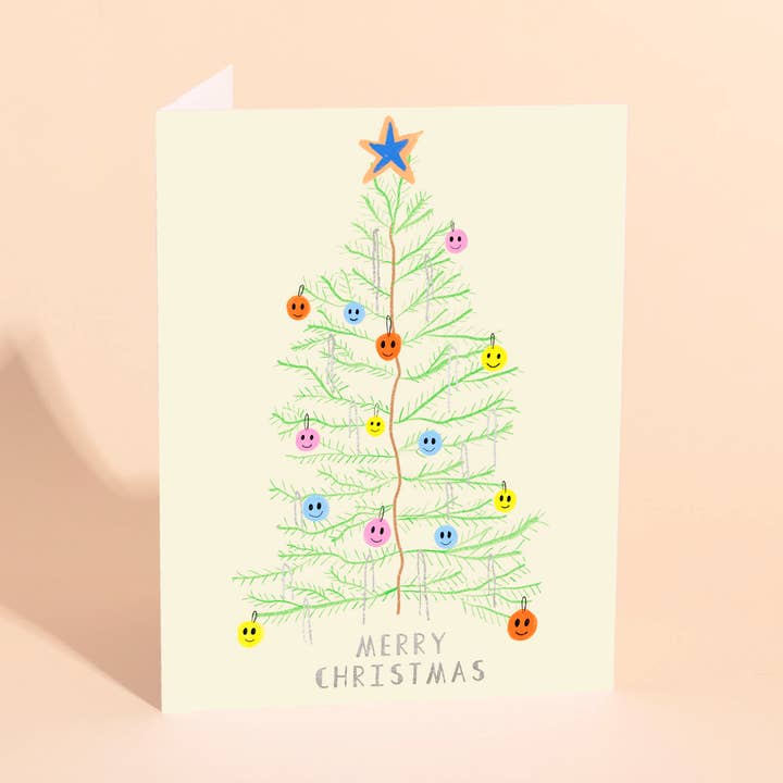 HAPPY TREE - Holiday Card for wholesale by Carolyn Suzuki