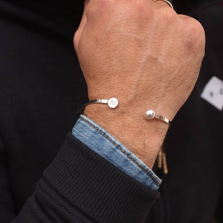 CUSTOMIZABLE SILVER BALL BRACELET for wholesale by Hippie Crew