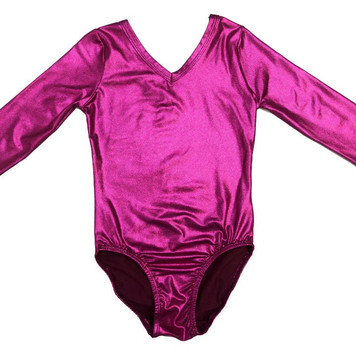 Justaucorps à manches longues rose vif brillant pour la vente par Wenchoice