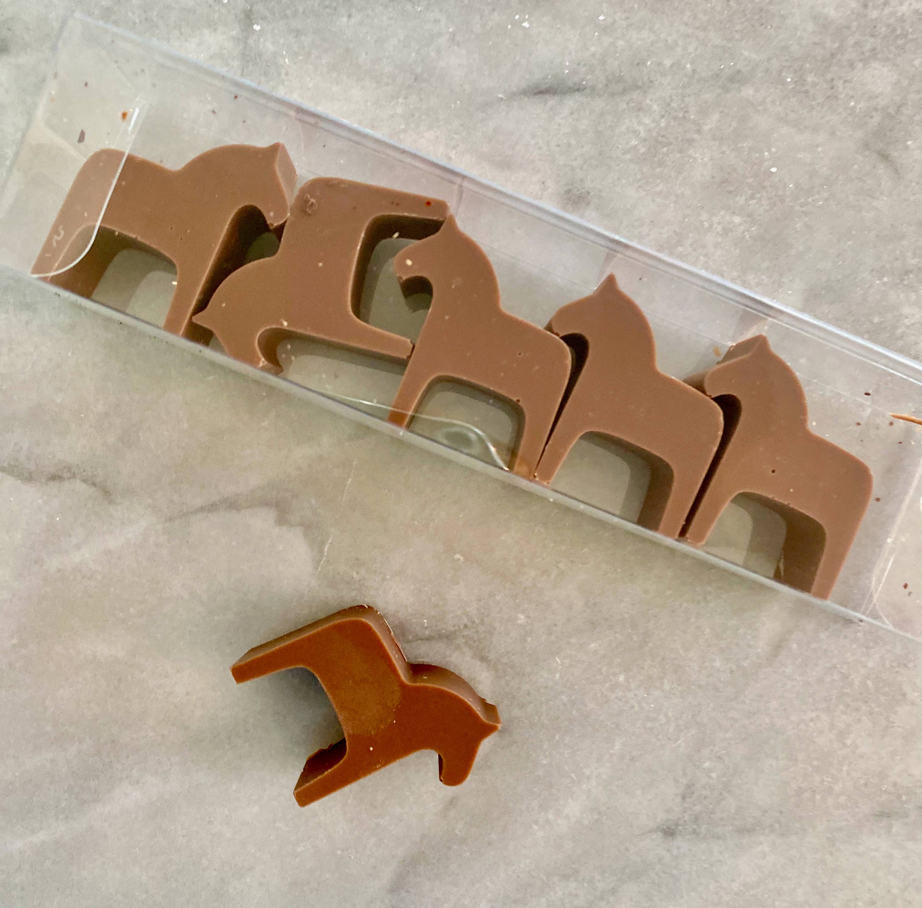 Nantasket Sweets By Swedes - Wholesale Chocolate - Swedish Dala Horses Chocolate Box 5/box8