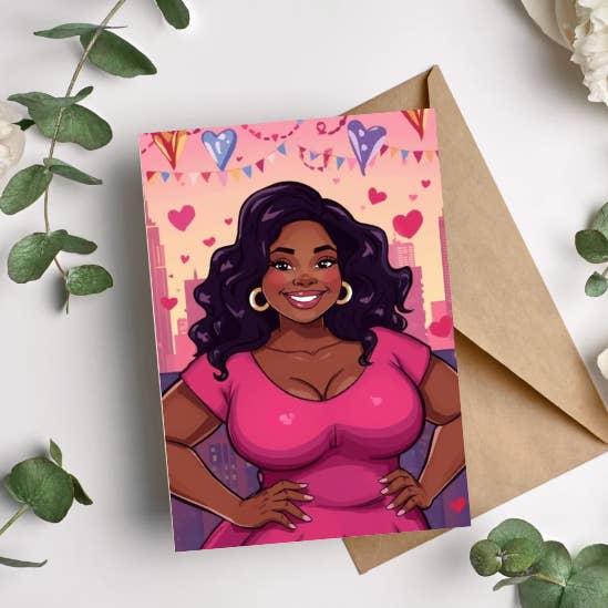 City Valentine Greeting Card for wholesale by Self Care Tribe