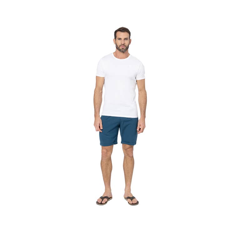 MEN'S SUMMER LINEN SHORTS HSL0100K for wholesale by La Mano Boho