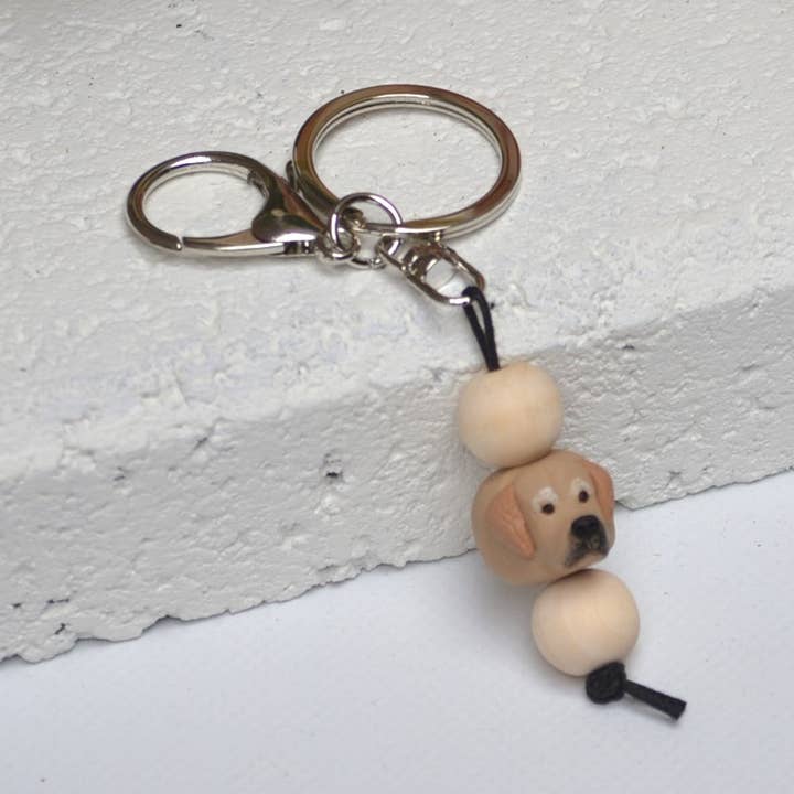 Golden Retriever Schlüsselanhänger — handgefertigter gelber Laborschlüsselanhänger für den Großhandel von Pawfect Love