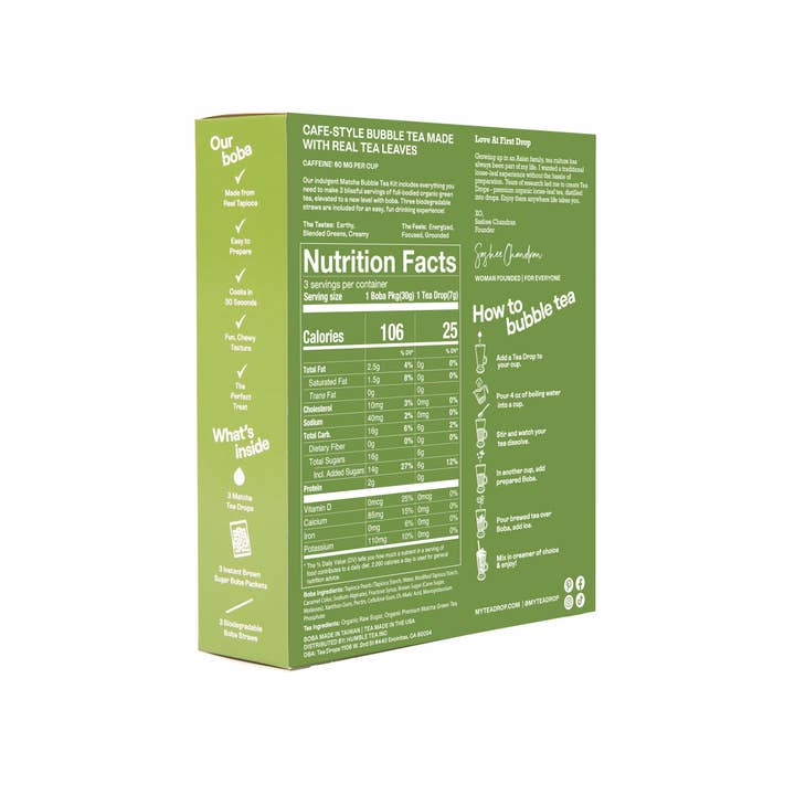 Tea Drops - Wholesale DIY Drink Kit - Matcha Boba Tea Kit - 3ct (Case of 6)8