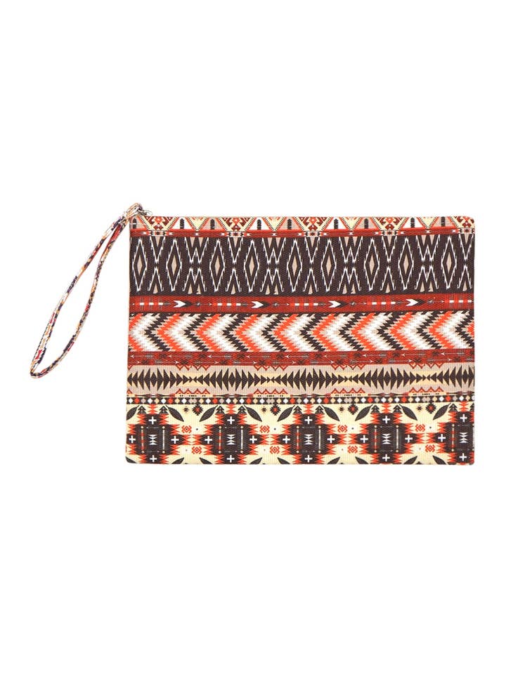 Aztec Pattern Fashion Wristlet Pouch for wholesale by MYS Wholesale Inc