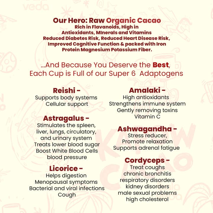 Balaveda - Wholesale Protein/Superfood Powder - Kapow Cacao - Organic Coffee Replacement