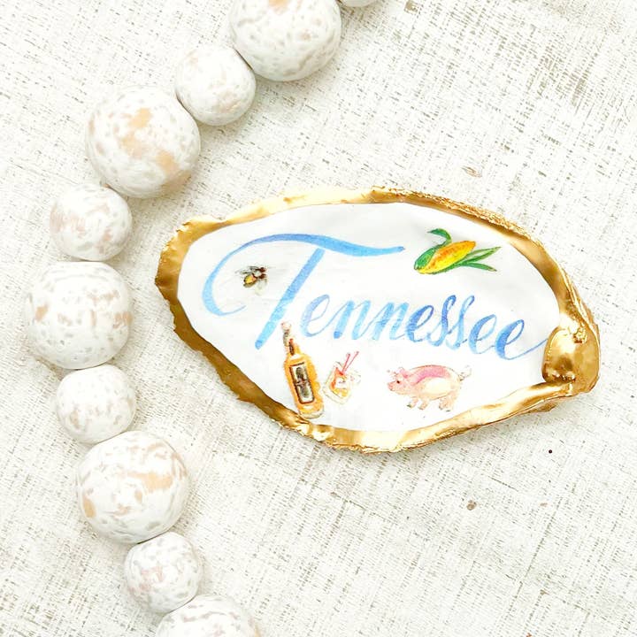 Oyster Ring Dish - Tennessee for wholesale by The Painted Pearl