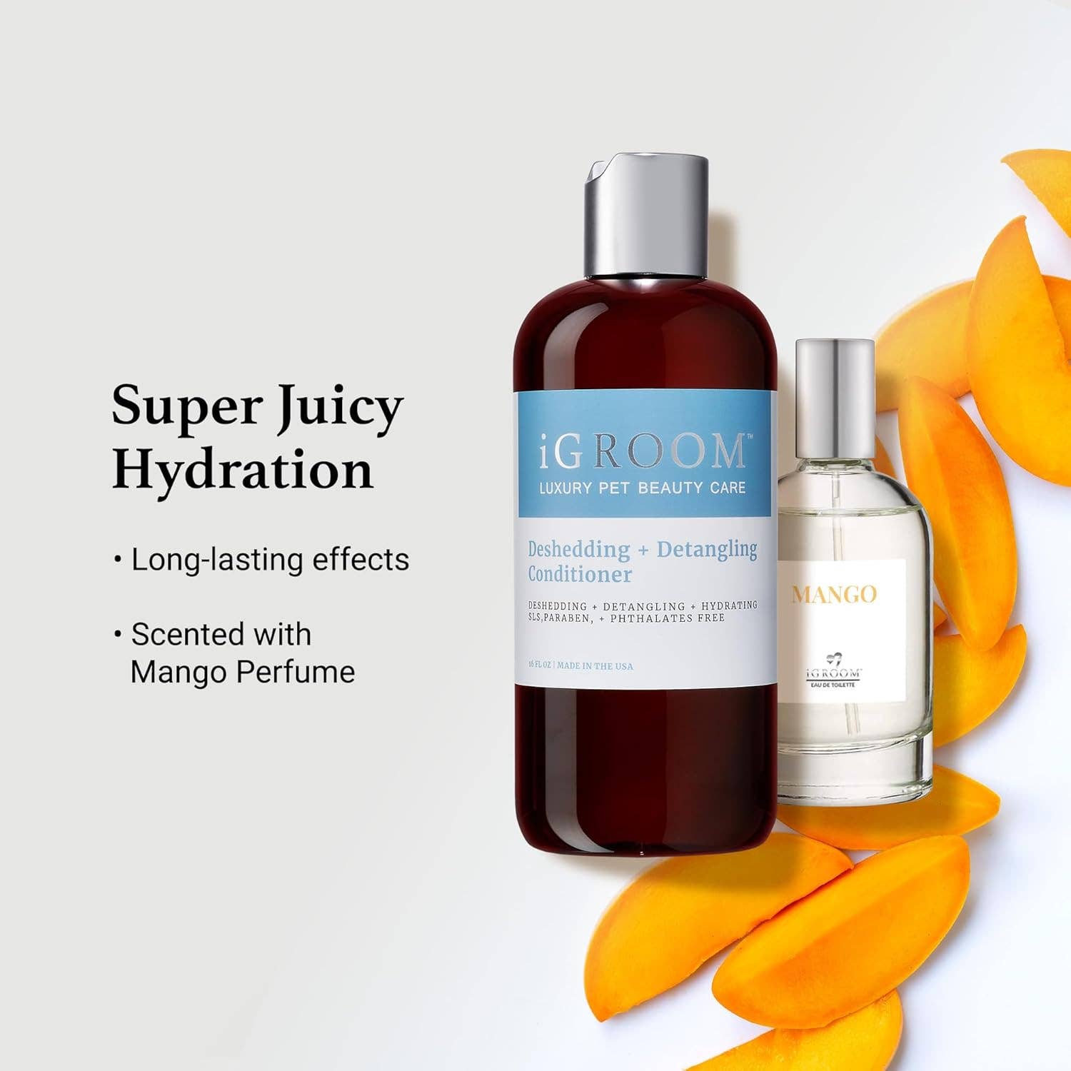 iGroom - Wholesale Pet Coat Conditioner - Dog - Deshedding + Detangling Conditioner 16oz2