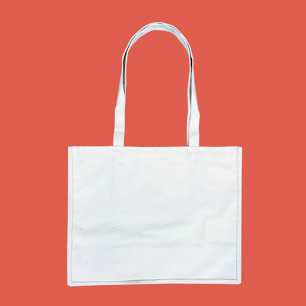 Dous - Wholesale Tote Bag - Women's - plain large cotton canvas tote bag with zippered pocket0