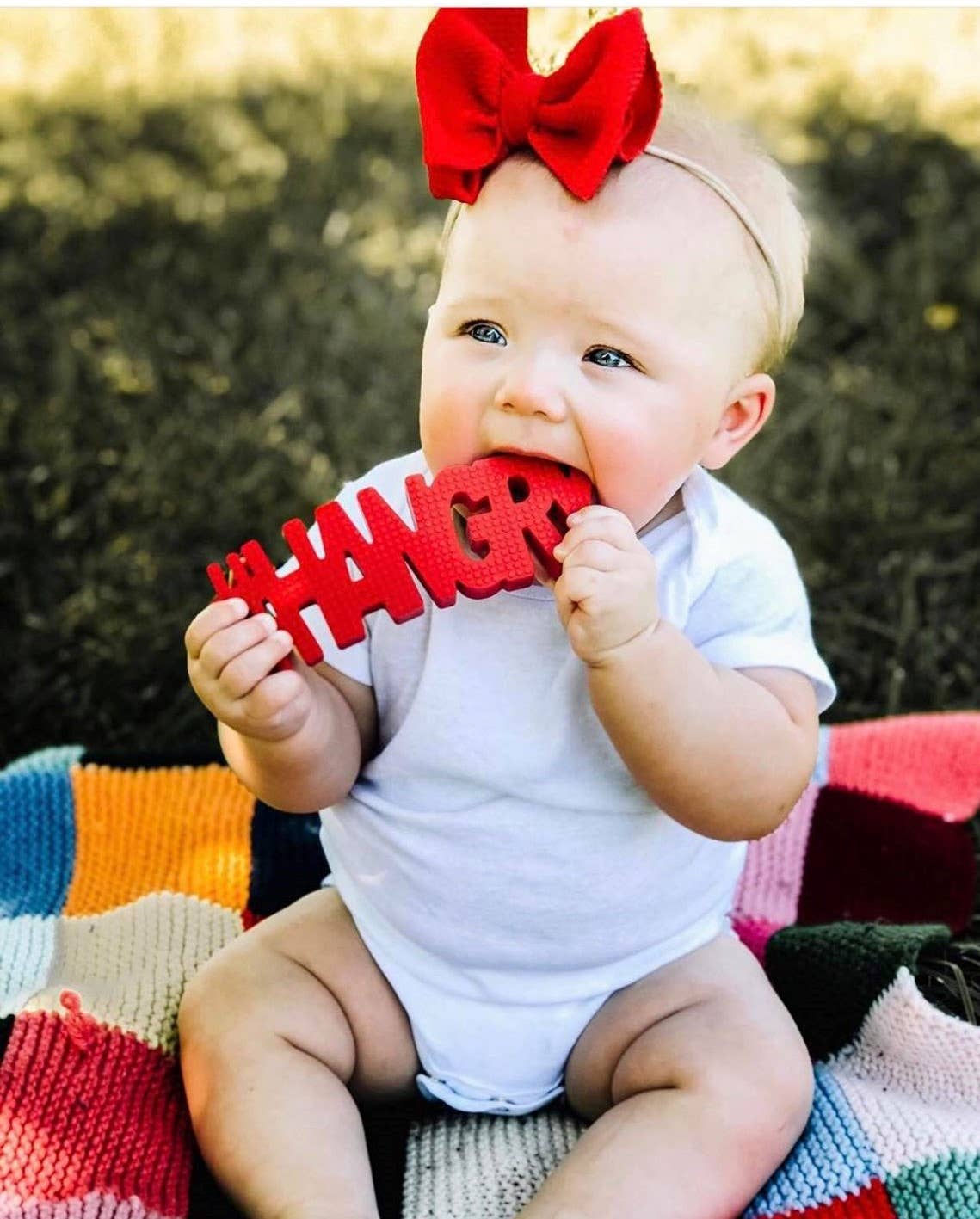 TeetheWord Teethers - Wholesale Teether (Not Clip-On) - Baby - #HANGRY red