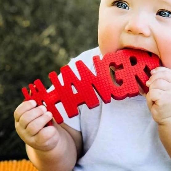 TeetheWord Teethers - Wholesale Teether (Not Clip-On) - Baby - #HANGRY red0