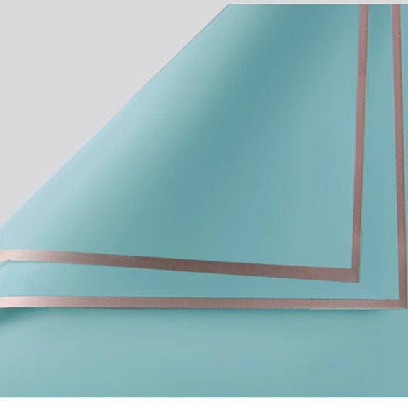 Elegant Design Supply – papel de embrulho por atacado – Papel de Presente Impermeável com Flores e Borda Dourada (20 Folhas por Pacote)30