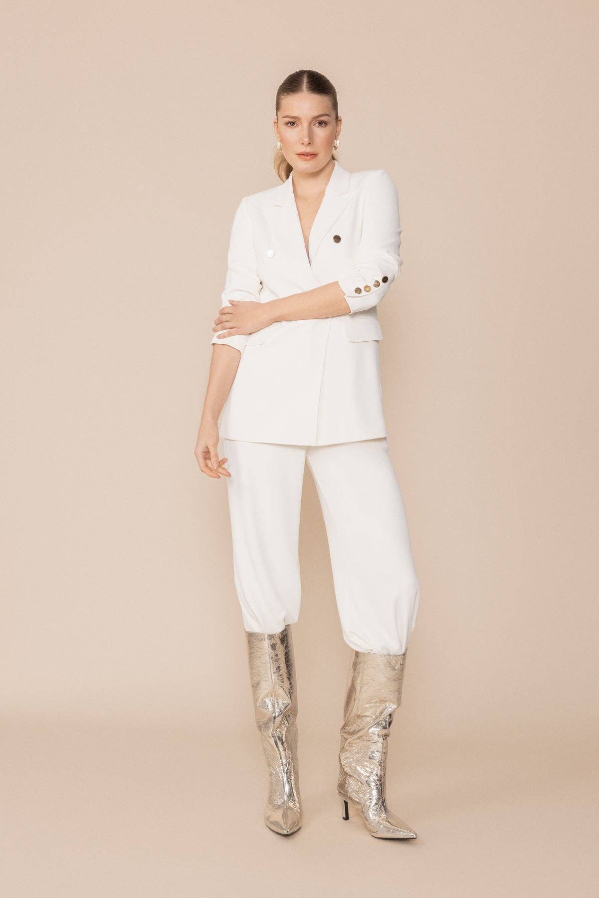 Bruna - Vente Pantalon – femme - Pantalon Libi Crème · Iconiques ·8