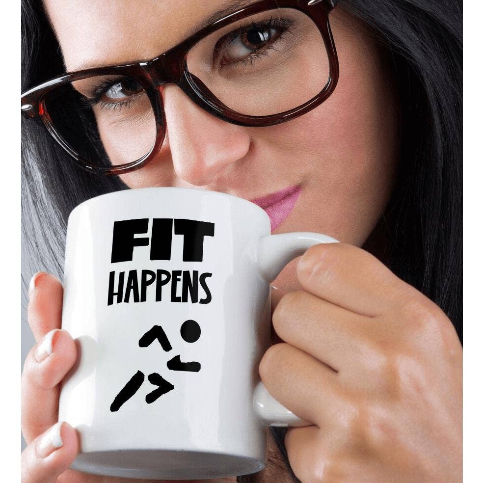 3dRose - Wholesale Coffee Mug - 3dRose, Cool Funny Fit Happens Running Jogging Sports Pun, Mug9
