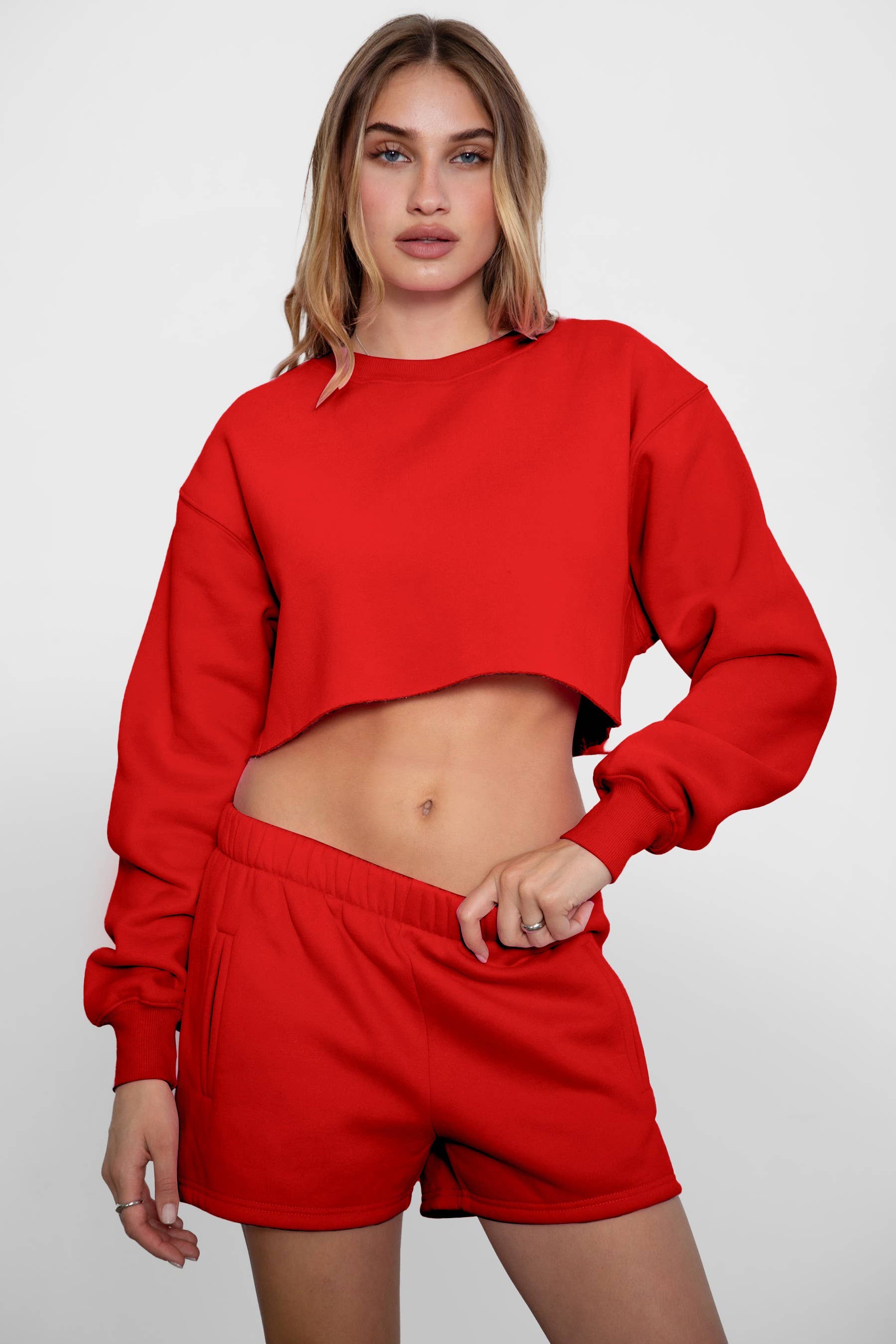 TICTOC - Wholesale Lounge Shorts - Women's - MOMO Plush Fleece Lounge High Waist Fleece Shorts70