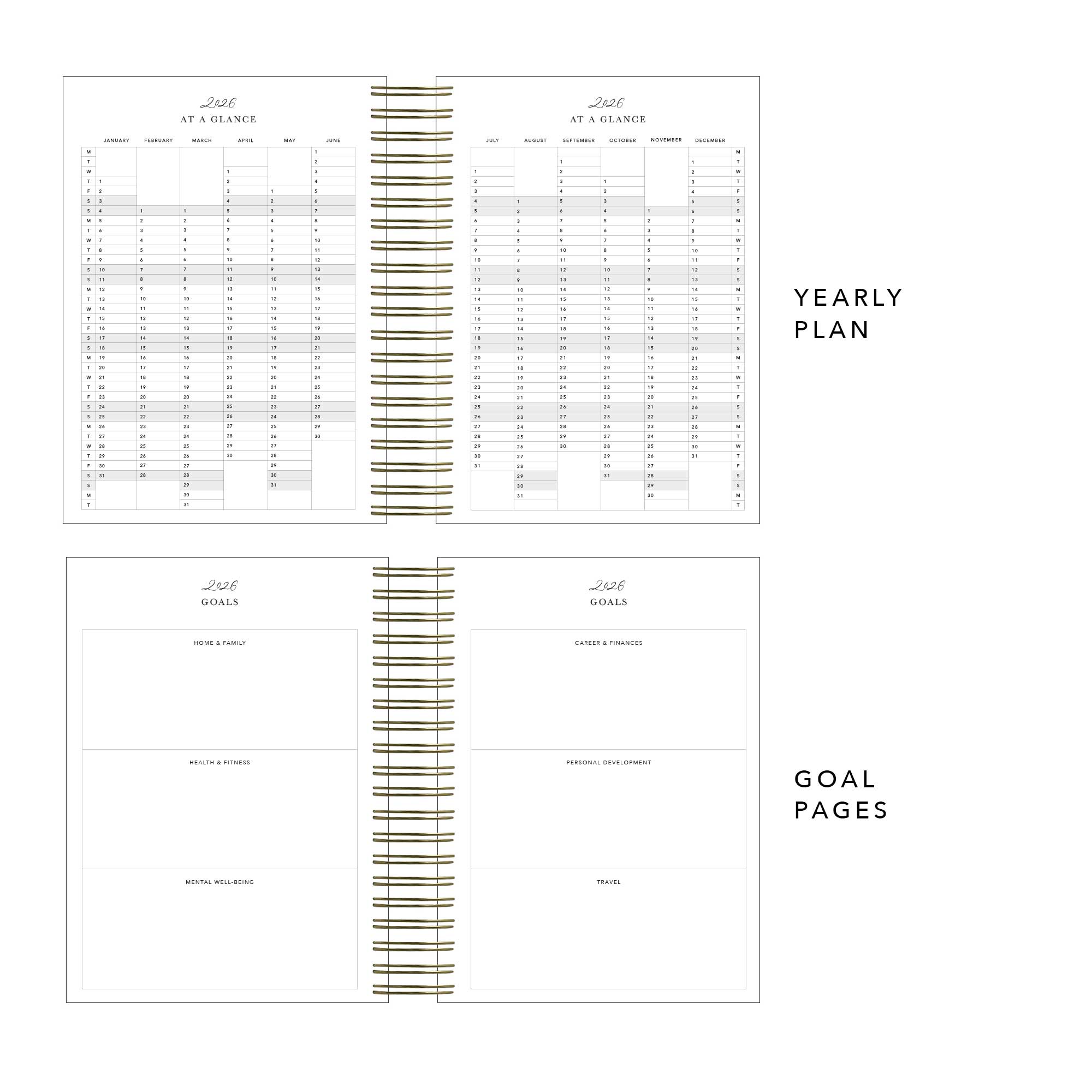 Blush And Gold - Wholesale Planner - 2026 Daily Planner - Sunset18