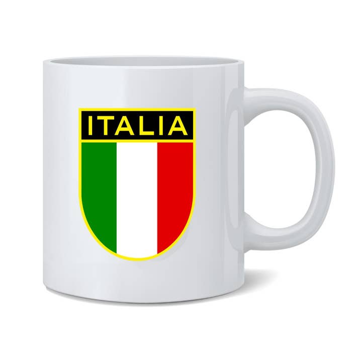 Italy Soccer National Team Retro Crest Coffee Mug 11oz for wholesale by Gotham Gifts