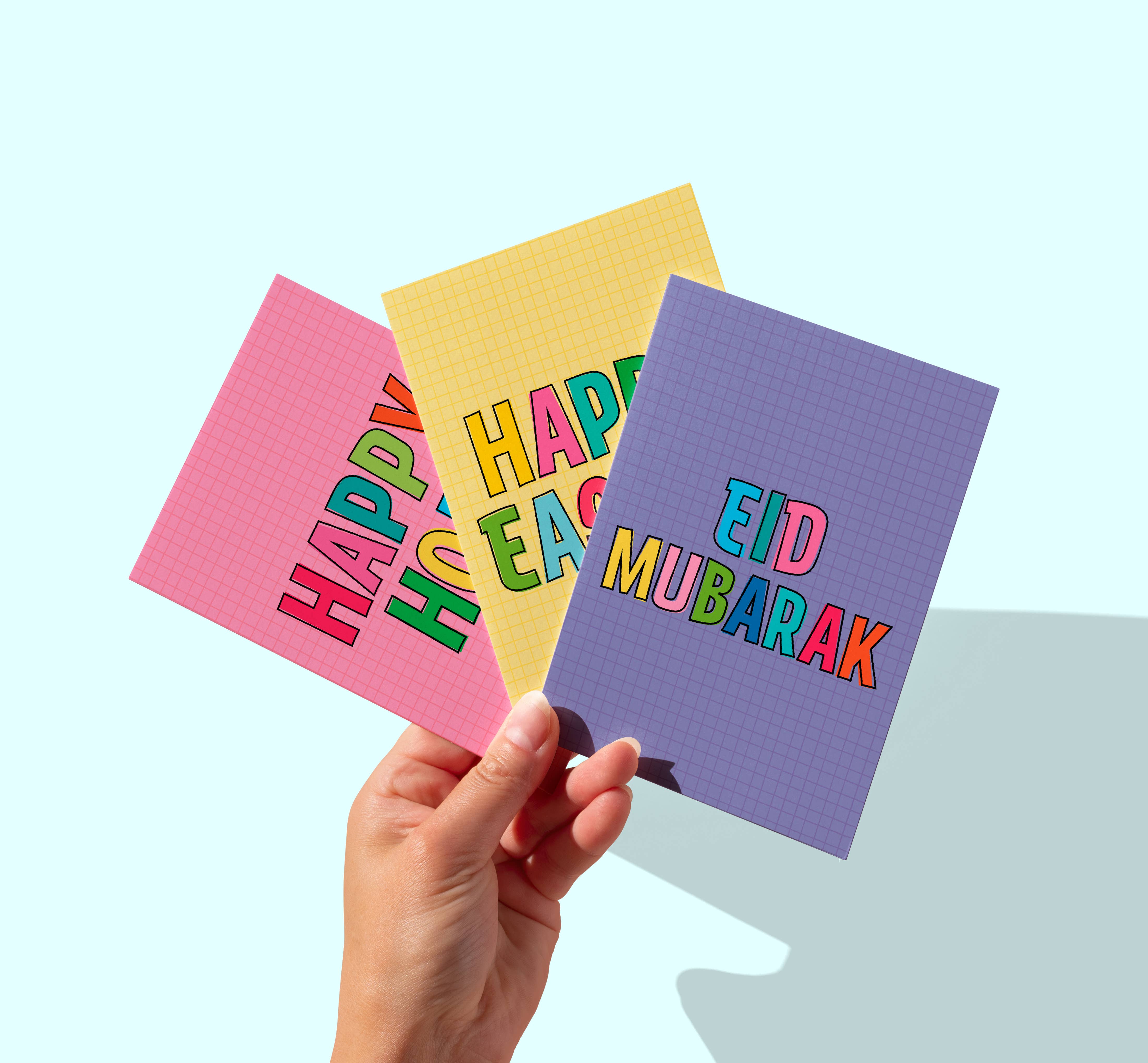 Joanne de Pace Design Studio - Wholesale Eid & Ramadan Card - 'Eid Mubarak' A6 Bright Greeting Card2