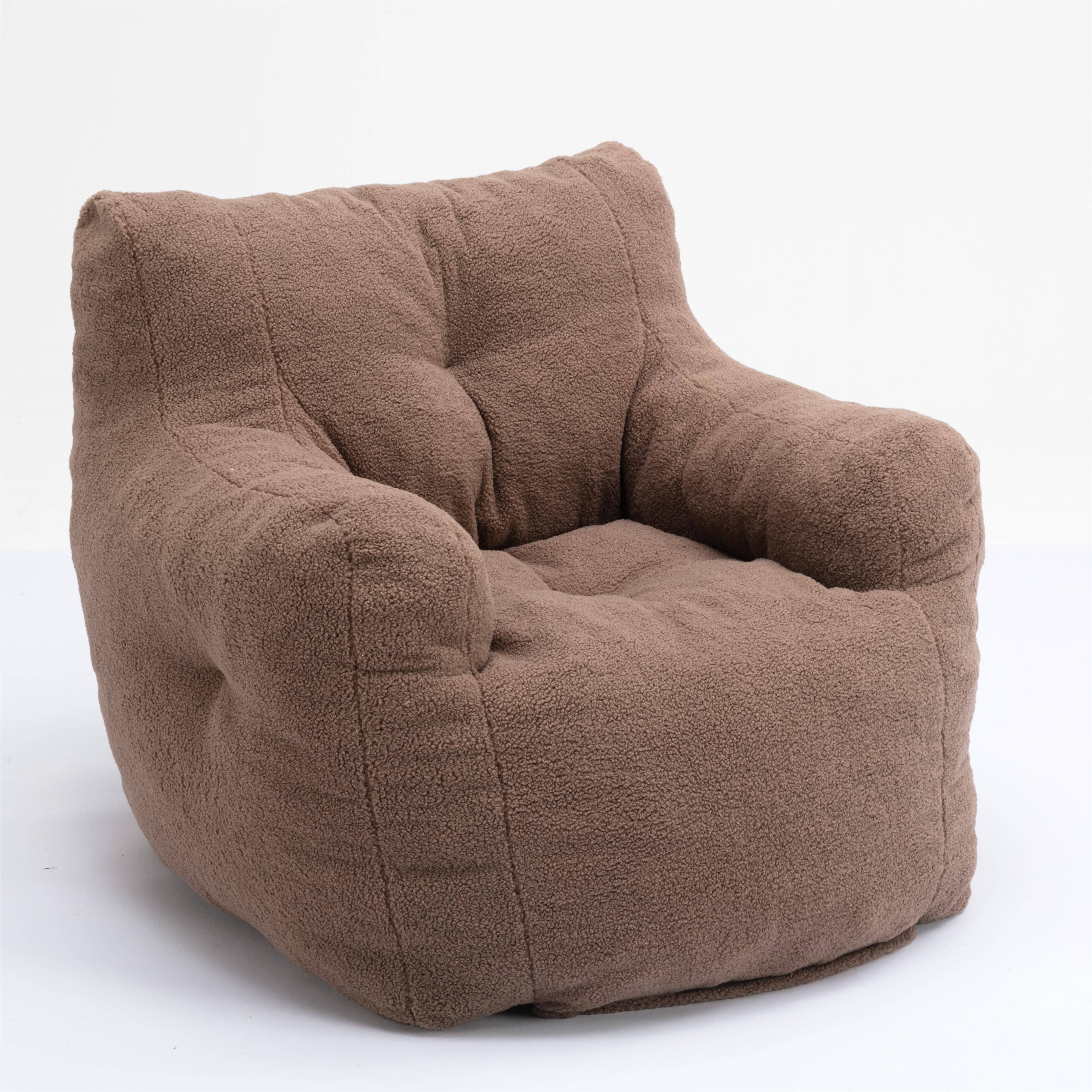 HOMYCASA DESIGN INC - Wholesale Chair - Teddy Fabric Bean Bag Chair Cozy Bedroom Lounge Seat20