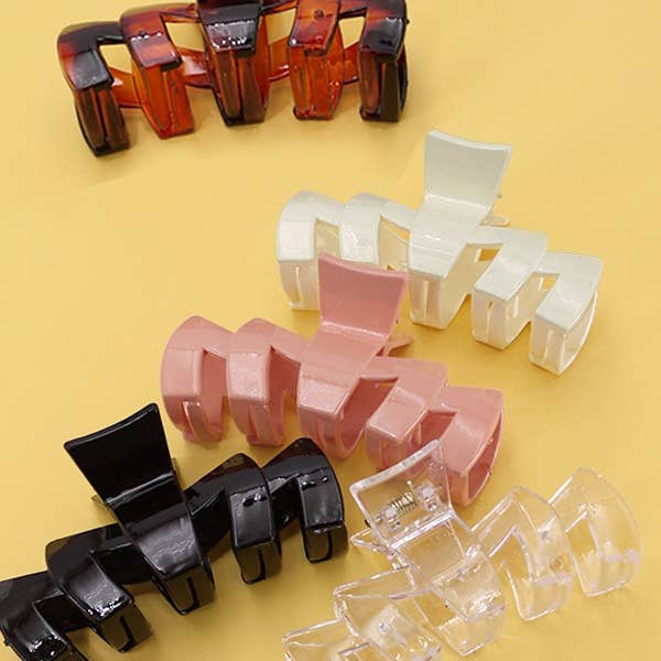 JOSSLYN by wall to wall - Wholesale Hair Clip - Women's - PREMIUM ZIGZAG HAIR CLAW CLIPS | 40H6701