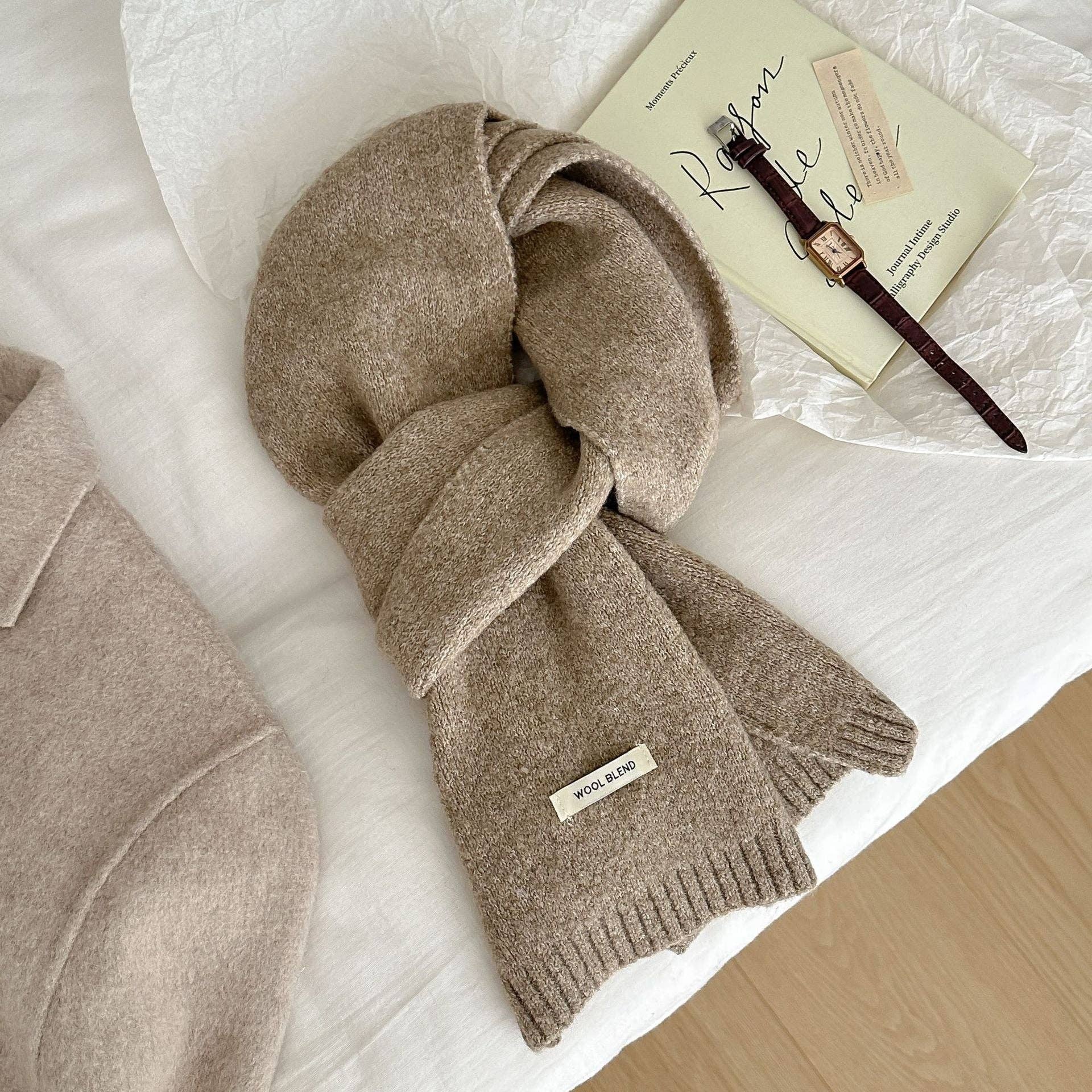 VividLux - Vente Écharpe – femme - Écharpe Enveloppante Unie Confortable9