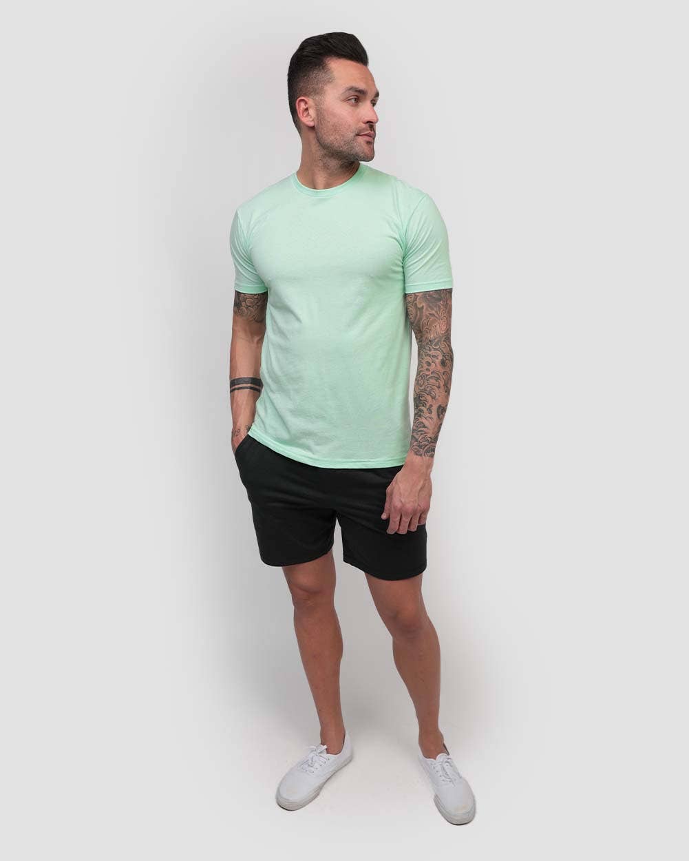 INTO THE AM - Wholesale T-Shirt - Men's - Men's Premium Fitted Plain Blank T-Shirt31