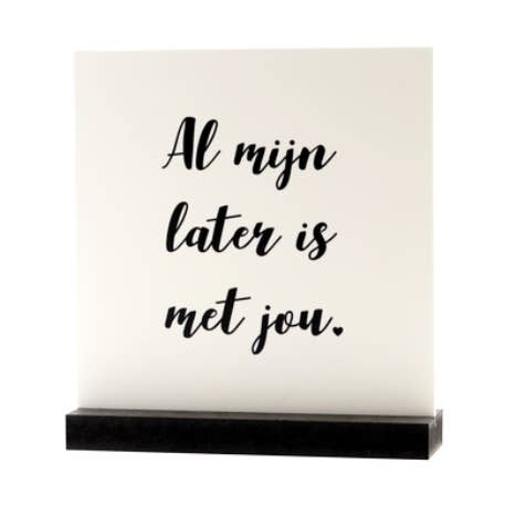 Deco Plate - Allt mitt senare är med dig - Med Hållare för wholesale av Mini Art Products