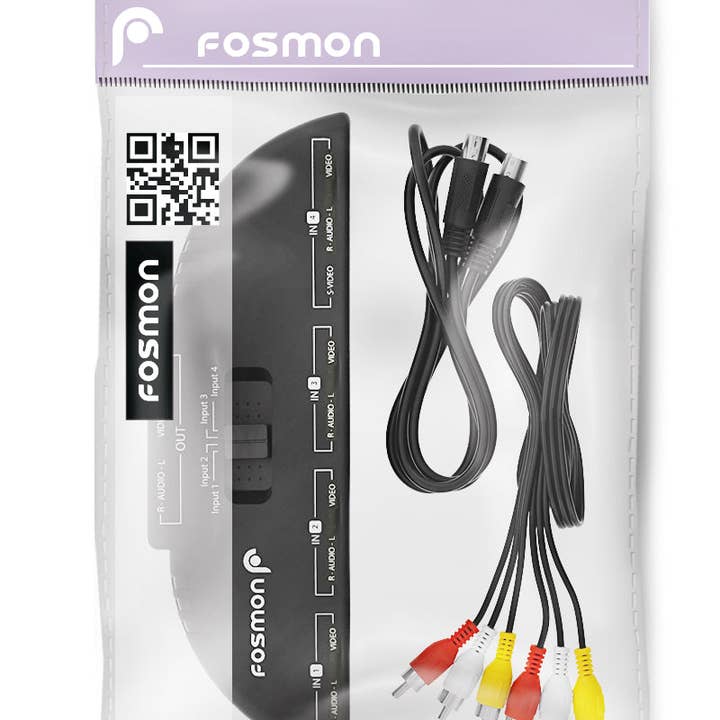 Fosmon - Wholesale Electronic toy – Child & baby - 4-Way AV RCA & S-Video Switch Selector Box Splitter6