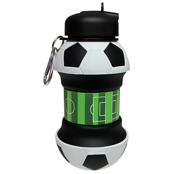 Soccer Silicone Collapsible Water Bottle for wholesale by Iscream