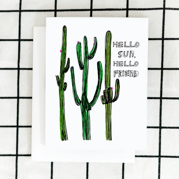 Hello Sun Art Card for wholesale by ARTJADEN
