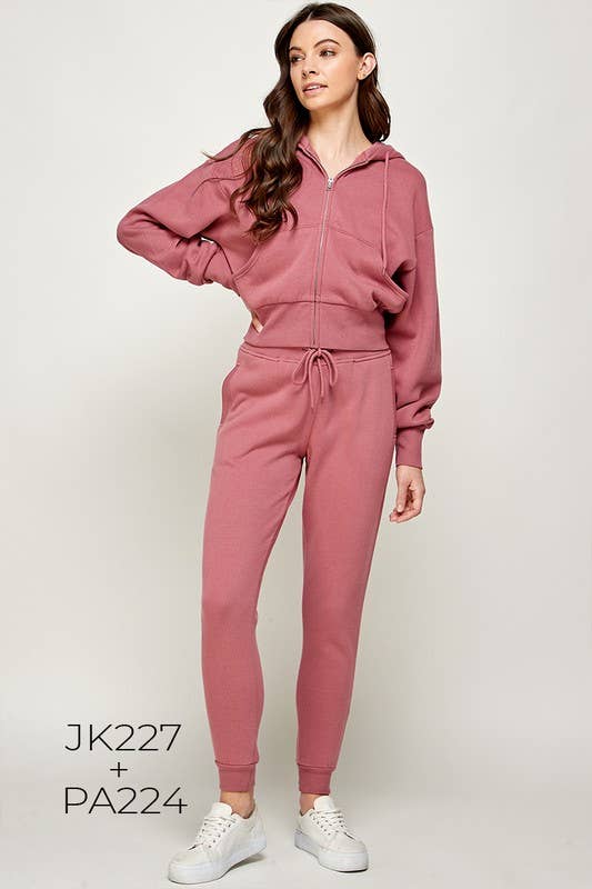 Vanilla Monkey – wholesale Hoodie – Women's – Fleece Oversized Crop Zip up Hoodie12