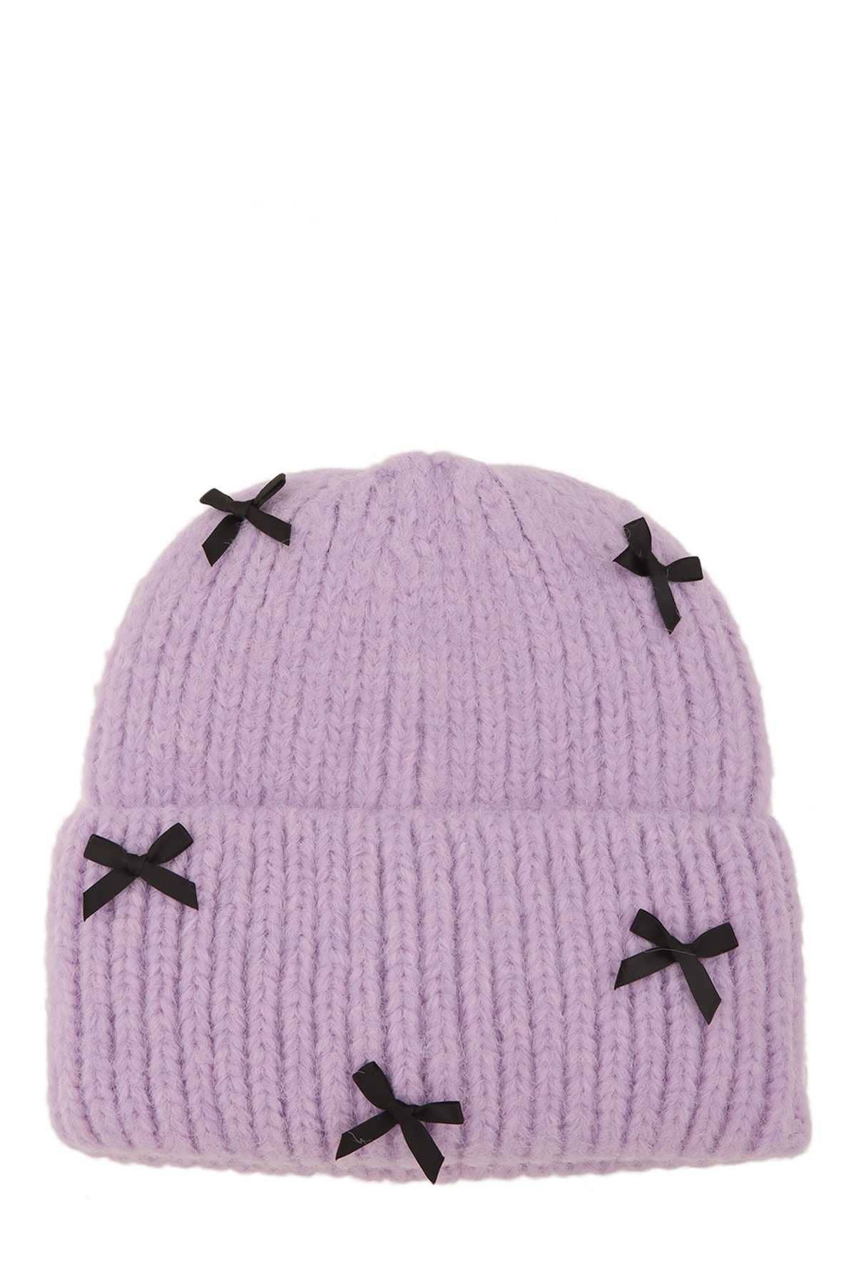 anbfashion - Venta al por mayor Gorro de lana - Mujer - GORRO PEQUEÑO CON LAZO DE SATÉN AHT911183