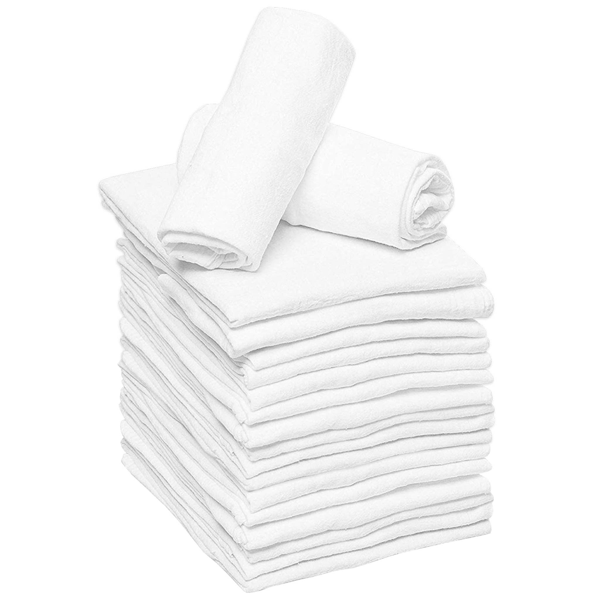 White Baby Cloth Diapers Reusable 100% Cotton (24 x 24 inches) for wholesale on Faire0