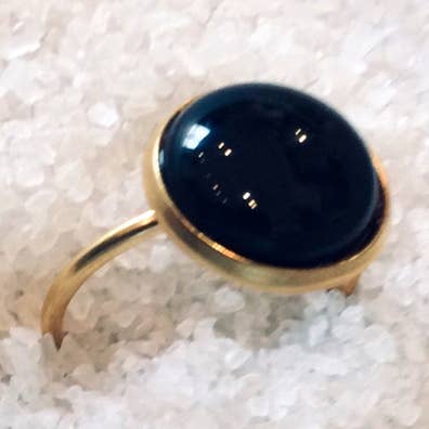 Christina black onyx ring | Baroca Bijoux Paris for wholesale by Baroca Bijoux Paris