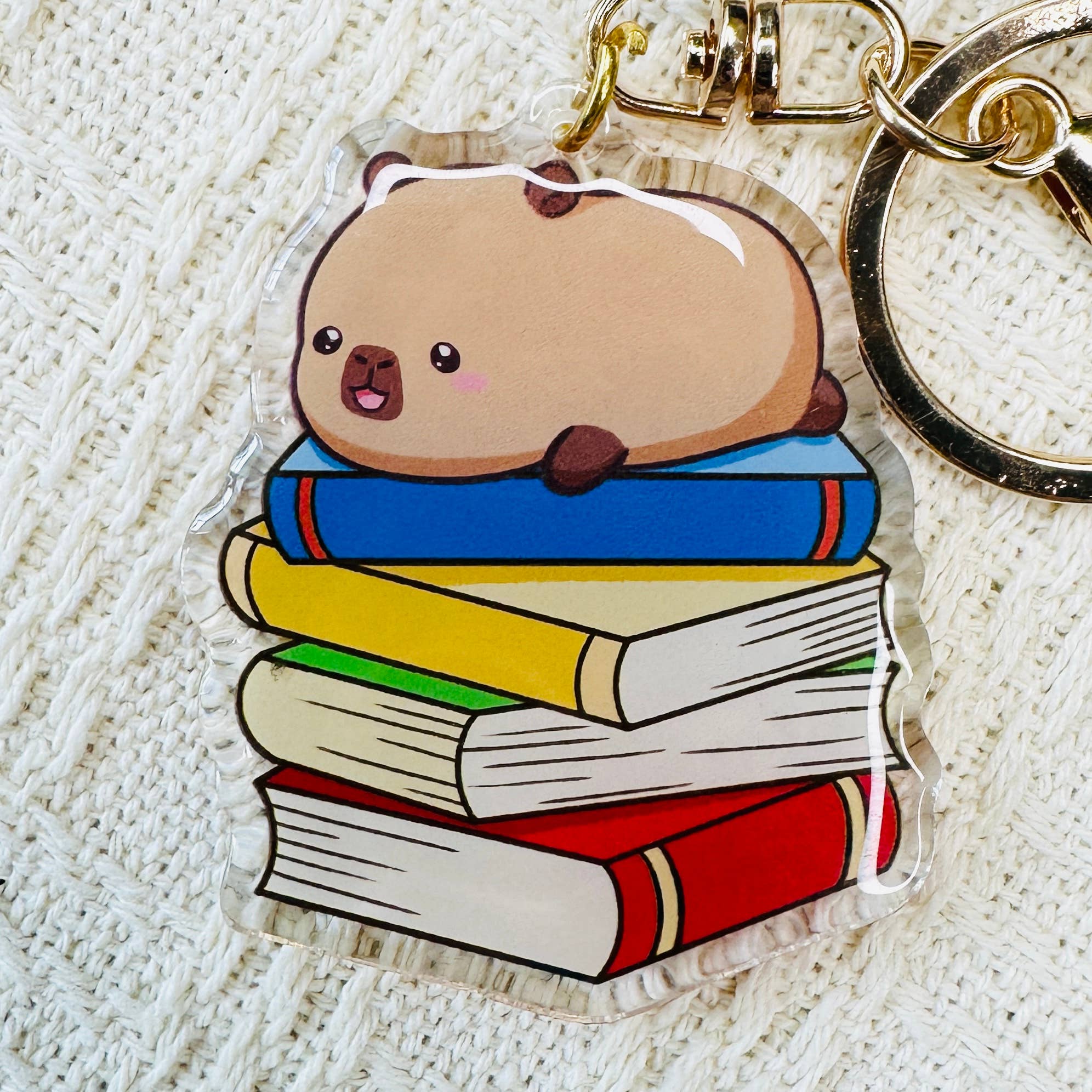 CapyFun - Wholesale Keychain - Women's - Capybara Acrylic Keychain Cute Kawaii Dumpling Boba Tea Coffee Ice Cream Reading Orange Ramen Foodie Hot Pot Holiday Gift For Her15
