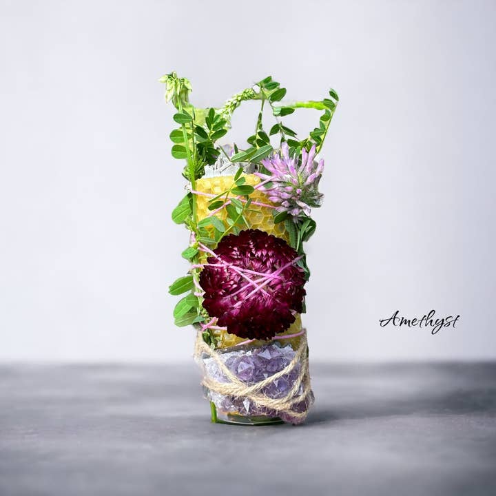 Well Fed Wolf L.L.C. - Wholesale Sage Bundle - White Sage, Botanicals, Crystals & Beeswax Herbal Wands9