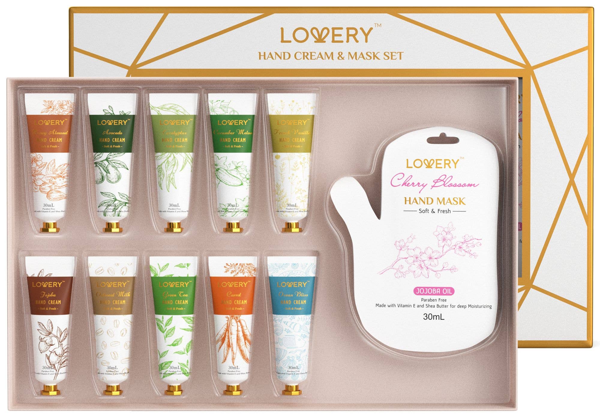 Lovery - Wholesale Hand Cream/Lotion - Hand Cream & Hand Mask Gift Set - 15pc + Vit E & Jojoba Oil4