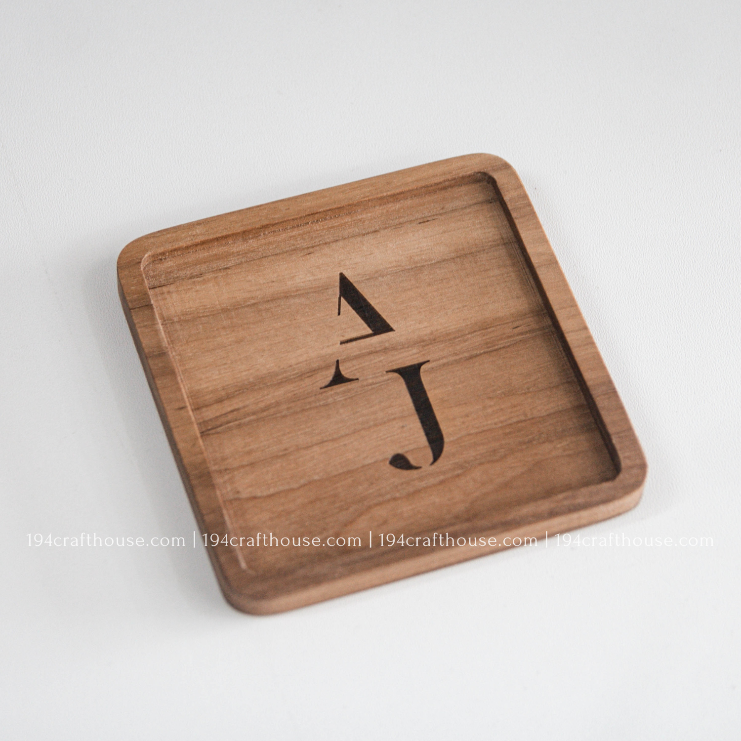 194 Craft House - Wholesale Coasters - Local City, State - Custom Walnut Wood Coasters - Home Gifts5
